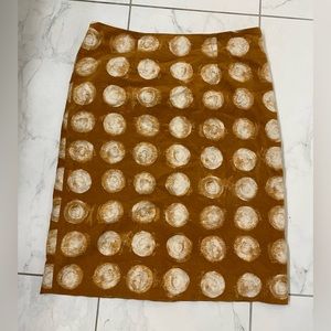 Anthropologie Maeve Corded Dots Skirt 4 pencil